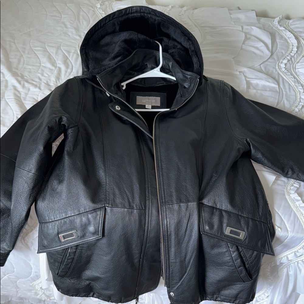 Black Croft & Barrow Leather Jacket